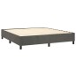 vidaXL Boxspringbett mit Matratze & LED Dunkelgrau 160x200 cm Samt vidaXL Boxspringbett mit Matratze & LED Dunkelgrau 160x200 cm Samt