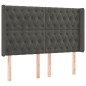 vidaXL Boxspringbett mit Matratze & LED Dunkelgrau 160x200 cm Samt vidaXL Boxspringbett mit Matratze & LED Dunkelgrau 160x200 cm Samt