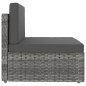 vidaXL Modulares 2-Sitzer-Sofa Poly Rattan Grau vidaXL Modulares 2-Sitzer-Sofa Poly Rattan Grau