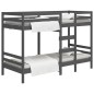 vidaXL Etagenbett Grau 90x200 cm Massivholz Kiefer vidaXL Etagenbett Grau 90x200 cm Massivholz Kiefer