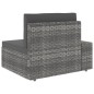vidaXL Modulares 2-Sitzer-Sofa Poly Rattan Grau vidaXL Modulares 2-Sitzer-Sofa Poly Rattan Grau