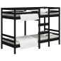 vidaXL Etagenbett Schwarz 90x200 cm Massivholz Kiefer vidaXL Etagenbett Schwarz 90x200 cm Massivholz Kiefer
