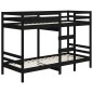 vidaXL Etagenbett Schwarz 90x200 cm Massivholz Kiefer vidaXL Etagenbett Schwarz 90x200 cm Massivholz Kiefer