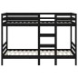 vidaXL Etagenbett Schwarz 90x200 cm Massivholz Kiefer vidaXL Etagenbett Schwarz 90x200 cm Massivholz Kiefer