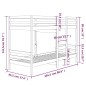 vidaXL Etagenbett Schwarz 90x200 cm Massivholz Kiefer vidaXL Etagenbett Schwarz 90x200 cm Massivholz Kiefer