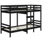vidaXL Etagenbett Schwarz 75x190 cm Massivholz Kiefer vidaXL Etagenbett Schwarz 75x190 cm Massivholz Kiefer