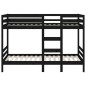 vidaXL Etagenbett Schwarz 75x190 cm Massivholz Kiefer vidaXL Etagenbett Schwarz 75x190 cm Massivholz Kiefer