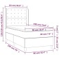 vidaXL Boxspringbett mit Matratze & LED Schwarz 90x190 cm Samt vidaXL Boxspringbett mit Matratze & LED Schwarz 90x190 cm Samt