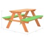 Kinder-Picknicktisch mit Bänken 89×79×50 cm Massivholz Tanne Kinder-Picknicktisch mit Bänken 89×79×50 cm Massivholz Tanne