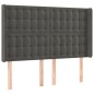 vidaXL Boxspringbett mit Matratze & LED Dunkelgrau 140x200 cm Samt vidaXL Boxspringbett mit Matratze & LED Dunkelgrau 140x200 cm Samt
