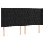 vidaXL Boxspringbett mit Matratze & LED Schwarz 180x200 cm Samt vidaXL Boxspringbett mit Matratze & LED Schwarz 180x200 cm Samt
