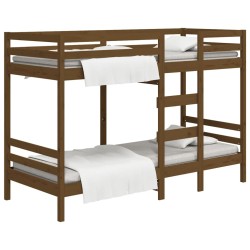 vidaXL Etagenbett Honigbraun 80x200 cm Massivholz Kiefer