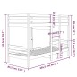 vidaXL Etagenbett Honigbraun 80x200 cm Massivholz Kiefer vidaXL Etagenbett Honigbraun 80x200 cm Massivholz Kiefer