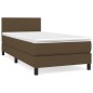vidaXL Boxspringbett mit Matratze Dunkelbraun 90x200 cm Stoff vidaXL Boxspringbett mit Matratze Dunkelbraun 90x200 cm Stoff