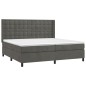 vidaXL Boxspringbett mit Matratze & LED Dunkelgrau 200x200 cm Samt vidaXL Boxspringbett mit Matratze & LED Dunkelgrau 200x200 cm Samt