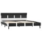 Bettgestell mit LED Grau Kunstleder 120×200 cm Bettgestell mit LED Grau Kunstleder 120×200 cm