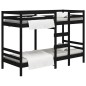vidaXL Etagenbett Schwarz 90x190 cm Massivholz Kiefer vidaXL Etagenbett Schwarz 90x190 cm Massivholz Kiefer