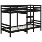 vidaXL Etagenbett Schwarz 90x190 cm Massivholz Kiefer vidaXL Etagenbett Schwarz 90x190 cm Massivholz Kiefer