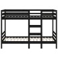 vidaXL Etagenbett Schwarz 90x190 cm Massivholz Kiefer vidaXL Etagenbett Schwarz 90x190 cm Massivholz Kiefer
