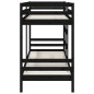 vidaXL Etagenbett Schwarz 90x190 cm Massivholz Kiefer vidaXL Etagenbett Schwarz 90x190 cm Massivholz Kiefer