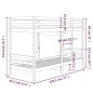 vidaXL Etagenbett Schwarz 90x190 cm Massivholz Kiefer vidaXL Etagenbett Schwarz 90x190 cm Massivholz Kiefer