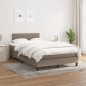 vidaXL Boxspringbett mit Matratze Taupe 120x200 cm Stoff vidaXL Boxspringbett mit Matratze Taupe 120x200 cm Stoff