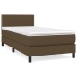 vidaXL Boxspringbett mit Matratze Dunkelbraun 90x200 cm Stoff vidaXL Boxspringbett mit Matratze Dunkelbraun 90x200 cm Stoff