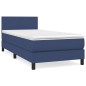 vidaXL Boxspringbett mit Matratze Blau 90x190 cm Stoff vidaXL Boxspringbett mit Matratze Blau 90x190 cm Stoff