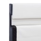 Bettgestell mit LED Weiß Kunstleder 160×200 cm Bettgestell mit LED Weiß Kunstleder 160×200 cm