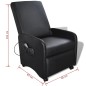 Massagesessel Schwarz Kunstleder Massagesessel Schwarz Kunstleder