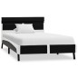 vidaXL Bettgestell mit LED Schwarz Kunstleder 90x200 cm vidaXL Bettgestell mit LED Schwarz Kunstleder 90x200 cm