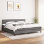 vidaXL Boxspringbett mit Matratze Dunkelgrau 200x200 cm Stoff vidaXL Boxspringbett mit Matratze Dunkelgrau 200x200 cm Stoff