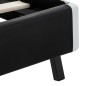 vidaXL Bettgestell mit LED Schwarz Kunstleder 90x200 cm vidaXL Bettgestell mit LED Schwarz Kunstleder 90x200 cm