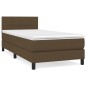 vidaXL Boxspringbett mit Matratze Dunkelbraun 90x200 cm Stoff vidaXL Boxspringbett mit Matratze Dunkelbraun 90x200 cm Stoff