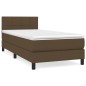 vidaXL Boxspringbett mit Matratze Dunkelbraun 80x200 cm Stoff vidaXL Boxspringbett mit Matratze Dunkelbraun 80x200 cm Stoff