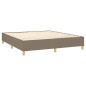 vidaXL Boxspringbett mit Matratze & LED Taupe 180x200 cm Stoff vidaXL Boxspringbett mit Matratze & LED Taupe 180x200 cm Stoff