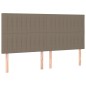 vidaXL Boxspringbett mit Matratze & LED Taupe 180x200 cm Stoff vidaXL Boxspringbett mit Matratze & LED Taupe 180x200 cm Stoff
