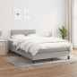 vidaXL Boxspringbett mit Matratze Hellgrau 120x200 cm Stoff vidaXL Boxspringbett mit Matratze Hellgrau 120x200 cm Stoff