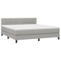 vidaXL Boxspringbett mit Matratze Hellgrau 180x200 cm Stoff vidaXL Boxspringbett mit Matratze Hellgrau 180x200 cm Stoff