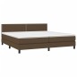 vidaXL Boxspringbett mit Matratze Dunkelbraun 200x200 cm Stoff vidaXL Boxspringbett mit Matratze Dunkelbraun 200x200 cm Stoff