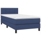 vidaXL Boxspringbett mit Matratze Blau 80x200 cm Stoff vidaXL Boxspringbett mit Matratze Blau 80x200 cm Stoff