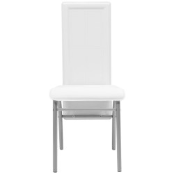 vidaXL Esszimmerstühle 4 Stk. Weiß Kunstleder