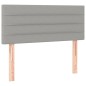 vidaXL Boxspringbett mit Matratze Hellgrau 100x200 cm Stoff vidaXL Boxspringbett mit Matratze Hellgrau 100x200 cm Stoff