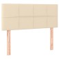 vidaXL Boxspringbett mit Matratze Creme 120x200 cm Stoff vidaXL Boxspringbett mit Matratze Creme 120x200 cm Stoff