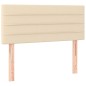 vidaXL Boxspringbett mit Matratze Creme 90x190 cm Stoff vidaXL Boxspringbett mit Matratze Creme 90x190 cm Stoff