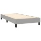 vidaXL Boxspringbett mit Matratze Hellgrau 100x200 cm Stoff vidaXL Boxspringbett mit Matratze Hellgrau 100x200 cm Stoff