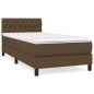vidaXL Boxspringbett mit Matratze Dunkelbraun 90x190 cm Stoff vidaXL Boxspringbett mit Matratze Dunkelbraun 90x190 cm Stoff