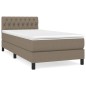 vidaXL Boxspringbett mit Matratze Taupe 90x190 cm Stoff vidaXL Boxspringbett mit Matratze Taupe 90x190 cm Stoff