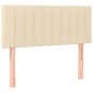 vidaXL Boxspringbett mit Matratze Creme 100x200 cm Stoff vidaXL Boxspringbett mit Matratze Creme 100x200 cm Stoff