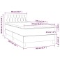 vidaXL Boxspringbett mit Matratze Dunkelgrau 90x200 cm Stoff vidaXL Boxspringbett mit Matratze Dunkelgrau 90x200 cm Stoff